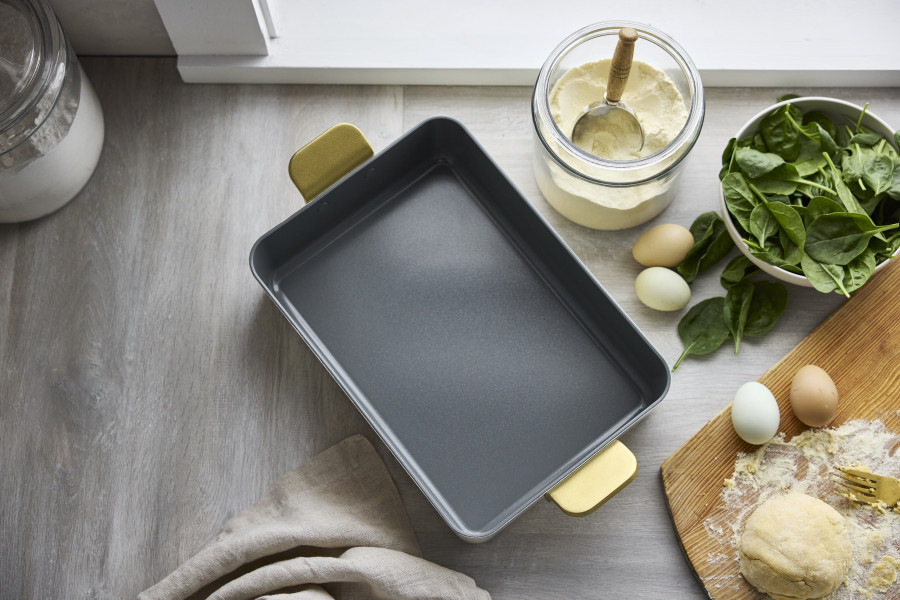 Ceramic Non-Stick Roasting Pan | Carrara White