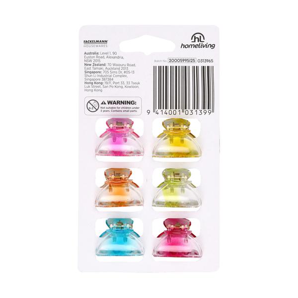 Hair Clips - Pack of 6