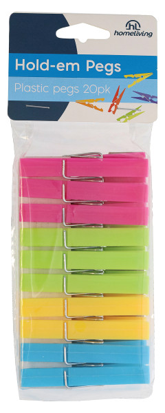 Plastic Pegs 20 Pack