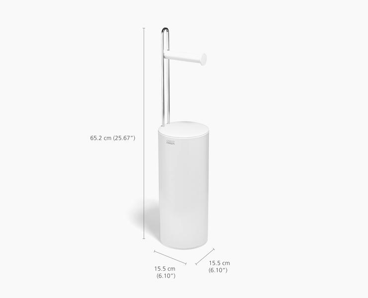 Roll Storage with Holder - White