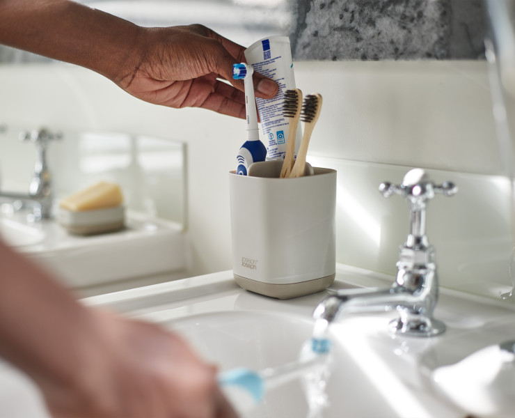 EasyStore Toothbrush Caddy - Ecru