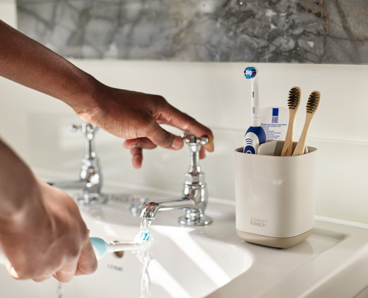 EasyStore Toothbrush Caddy - Ecru