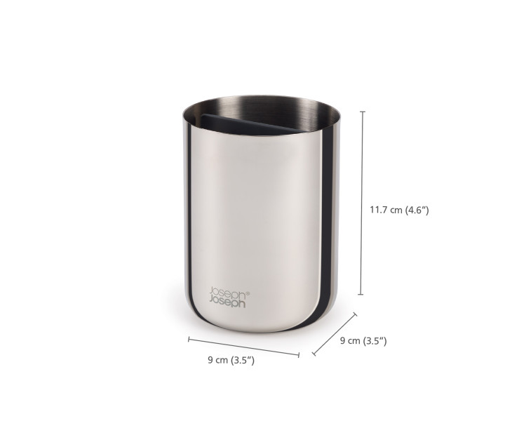 EasyStore Luxe Toothbrush Caddy - Stainless Steel