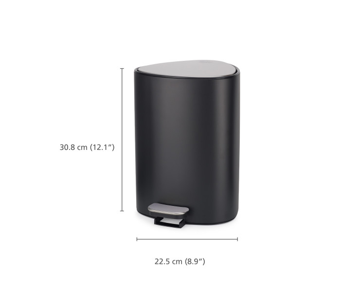 Easystore 5L Pedal Bin Matte - Black