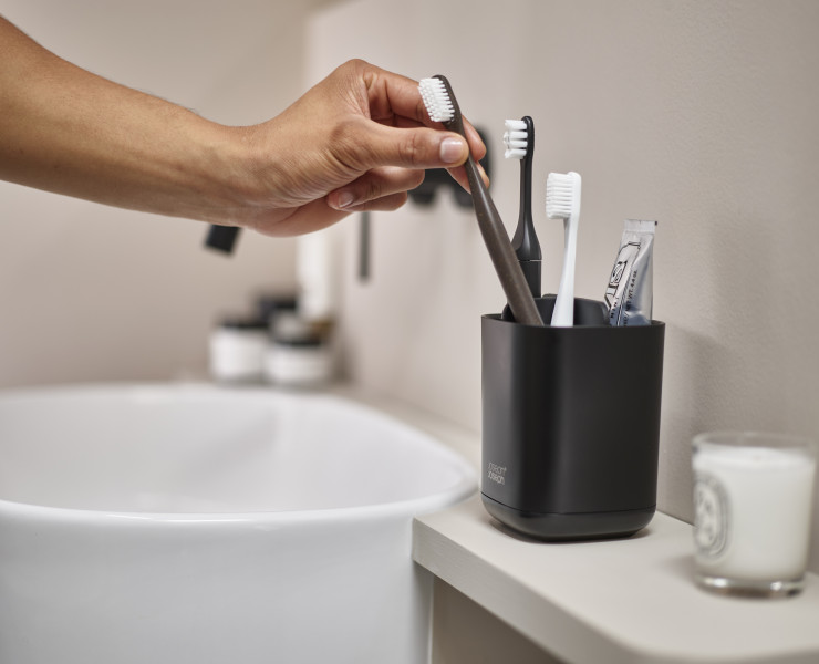 Easystore Toothbrush Caddy - Black