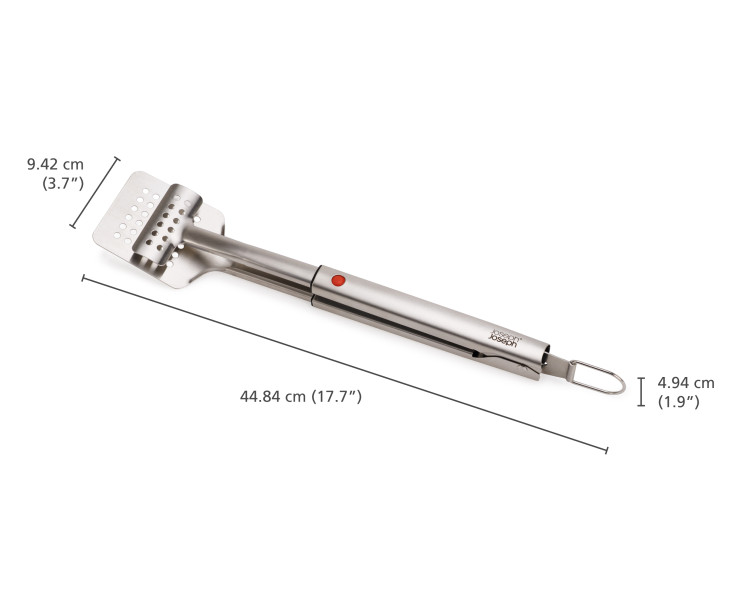GrillOut BBQ Turner Tongs with retractable head