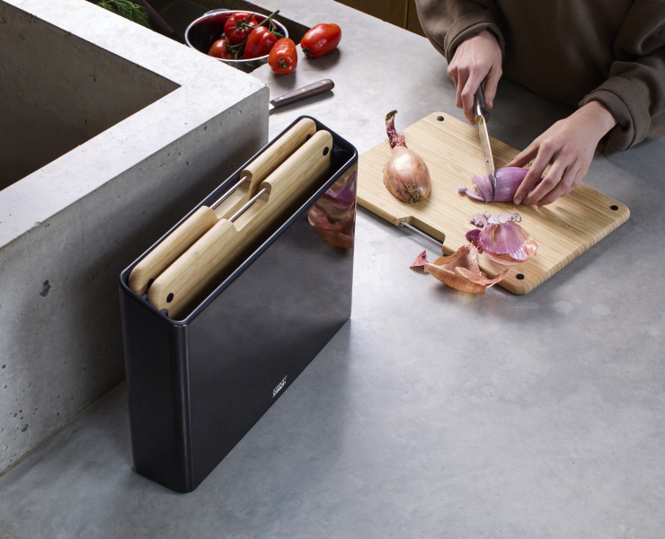 Folio™ Steel Bamboo 3pc Board Set (Blk)