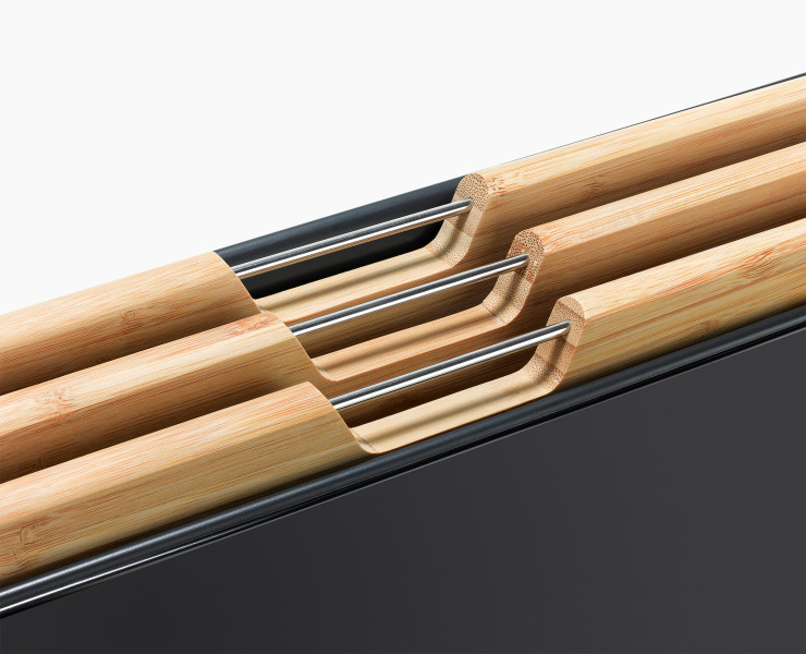 Folio™ Steel Bamboo 3pc Board Set (Blk)