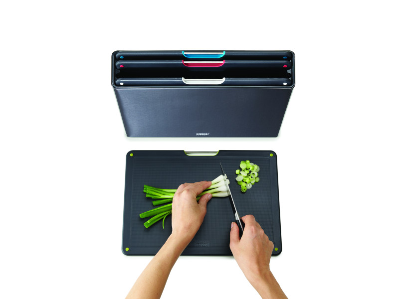 Folio Steel 4-piece chopping board set – Carbon Black