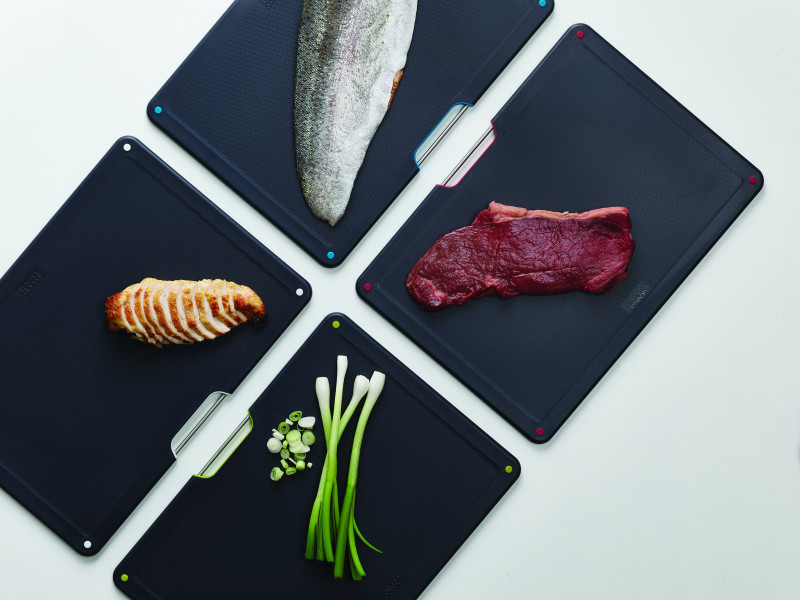 Folio Steel 4-piece chopping board set – Carbon Black