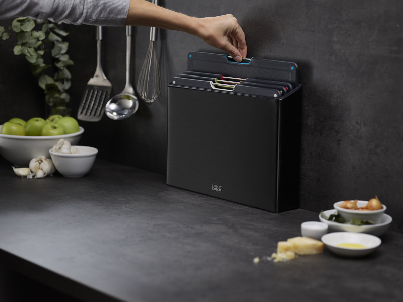 Folio Steel 4-piece chopping board set – Carbon Black