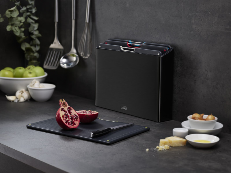 Folio Steel 4-piece chopping board set – Carbon Black