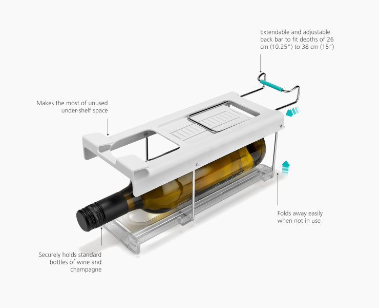 FridgeStore™ Under-Shelf Bottle Holder