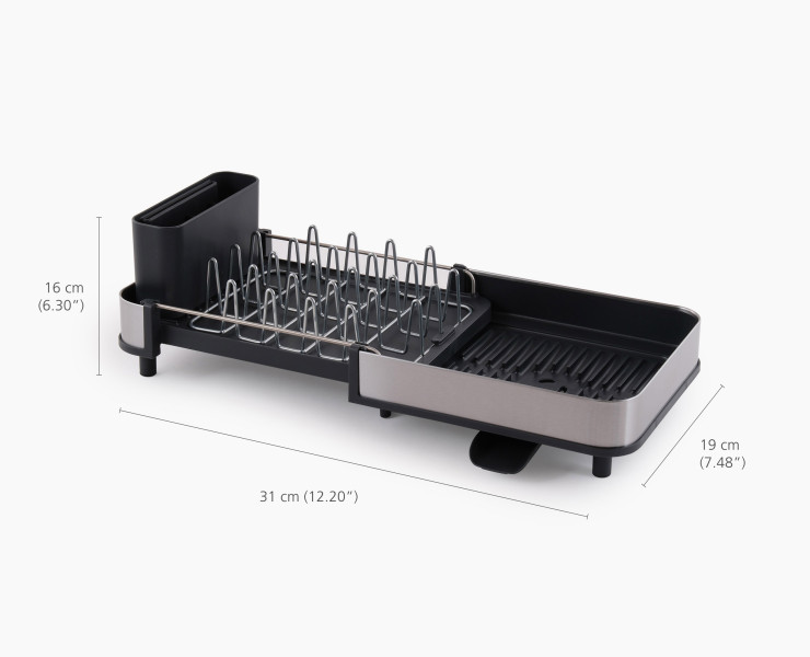 Extend™ Slim Steel Dish Rack (Grey)