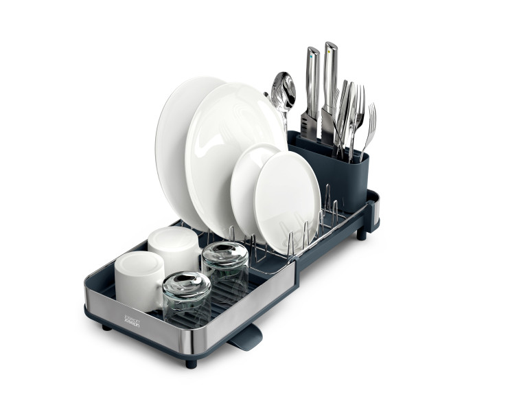 Extend™ Slim Steel Dish Rack (Grey)