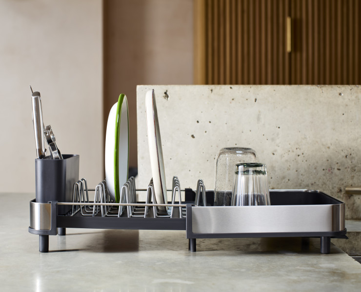 Extend™ Slim Steel Dish Rack (Grey)