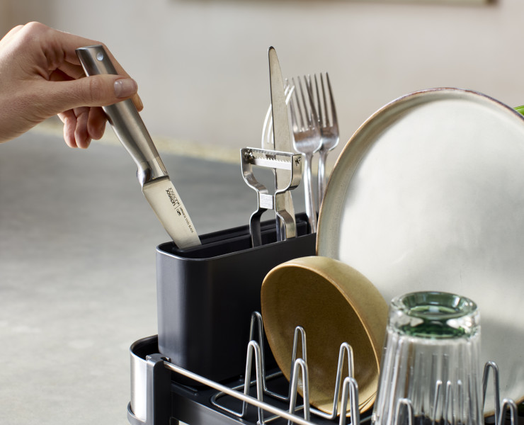 Extend™ Slim Steel Dish Rack (Grey)