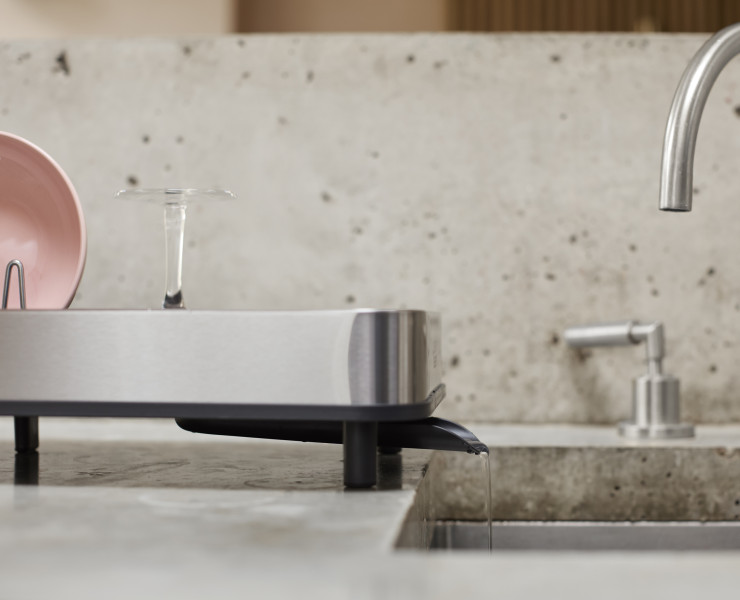 Extend™ Slim Steel Dish Rack (Grey)