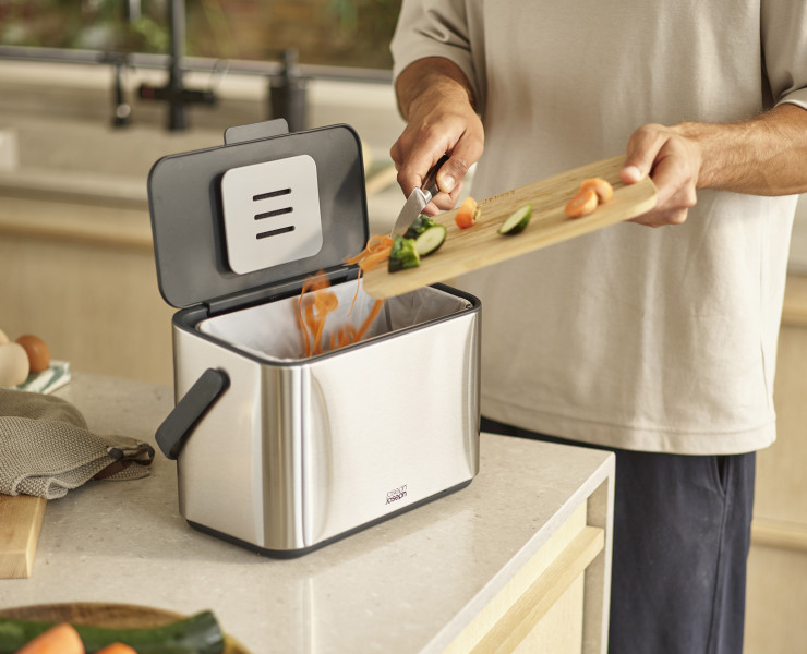 Collect 4L Stainless Steel Food Waste Caddy