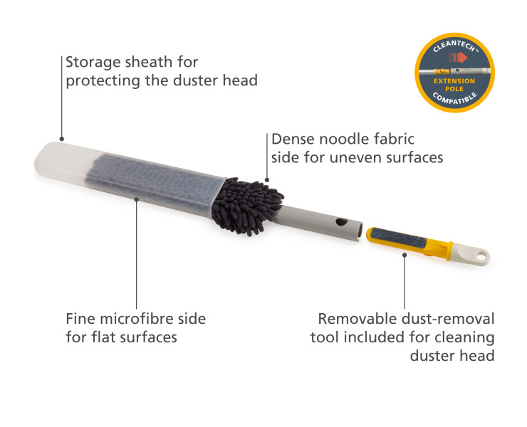 CleanTech 3-in-1 duster with storage sheath
