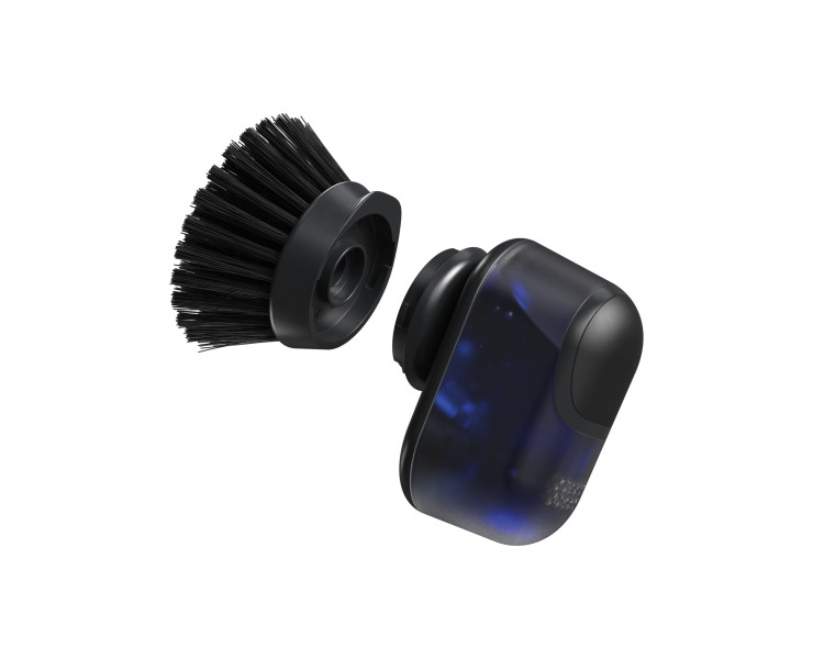 SinkTech Soap-dispensing palm brush with stainless-steel  storage stand