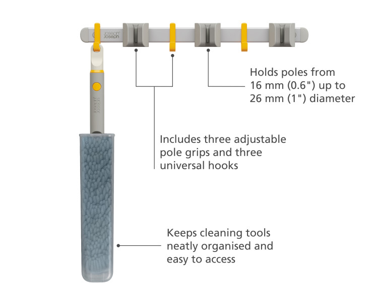 CleanTech cleaning tool storage rail
