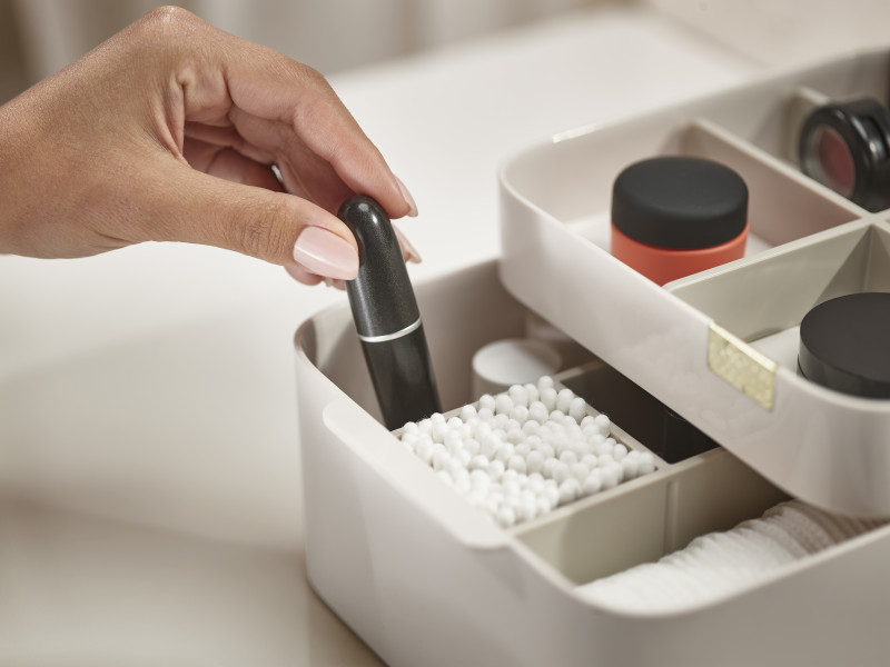 Viva Cosmetic Organiser with Drawer - Shell