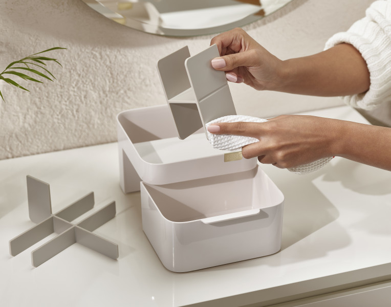 Viva Cosmetic Organiser with Drawer - Shell