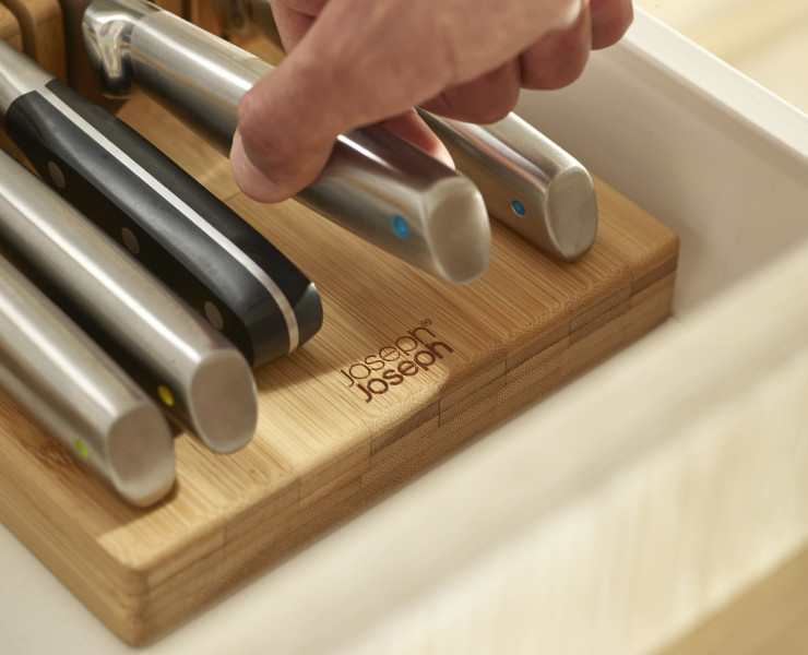 Drawerstore Bamboo 2-Tier Knife Organiser