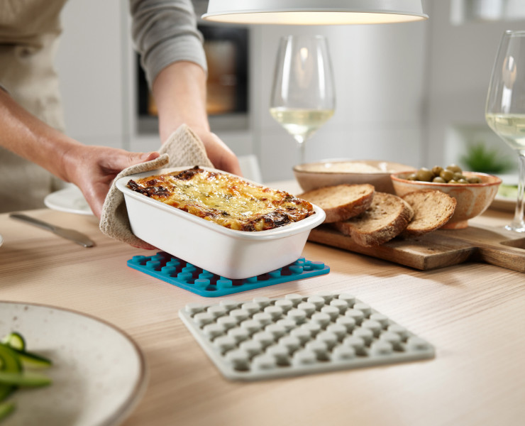 2pc Silicone Trivets (Opal/Stone)