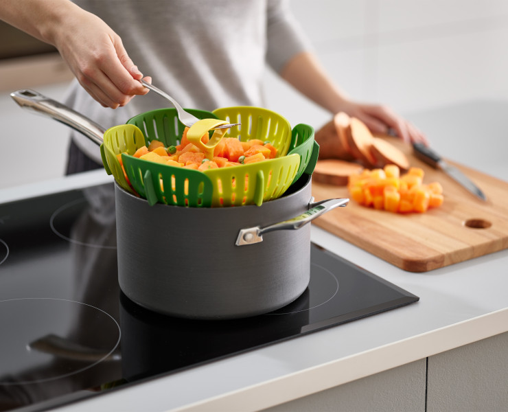 Folding Steamer Basket (Green)