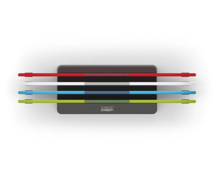 4-piece Chopping Board Set with Storage Stand