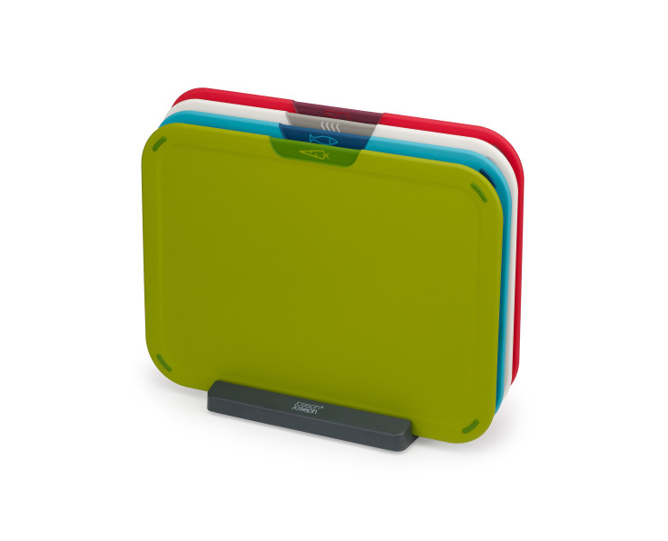 4-piece Chopping Board Set with Storage Stand