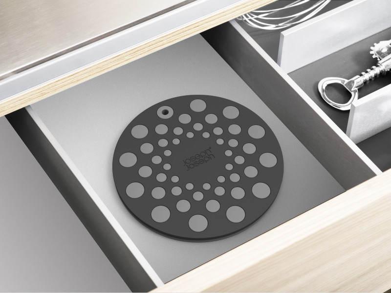 Spot-On Set of 2 Silicone Trivets (Round) - Grey