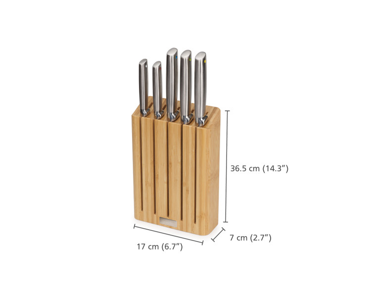 Elevate Steel Knives Bamboo 5 Piece Block