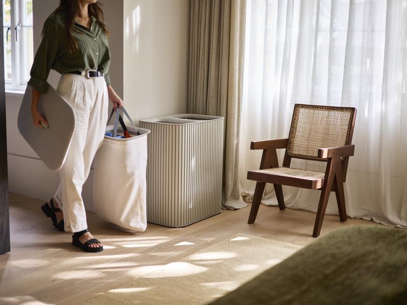 Tota Luxe 90L Laundry Basket (Ecru)