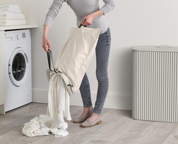 Tota Luxe 90L Laundry Basket (Ecru)