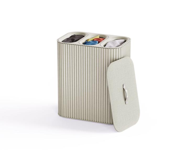 Tota Trio Luxe 90L Laundry Basket (Ecru)