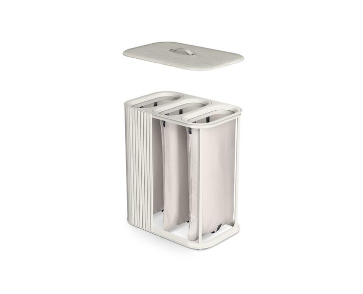 Tota Trio Luxe 90L Laundry Basket (Ecru)