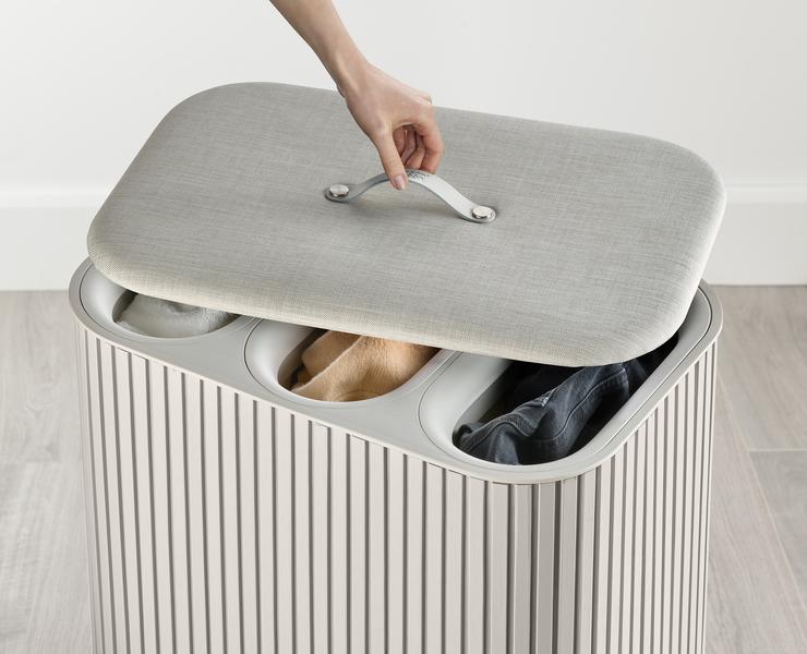 Tota Trio Luxe 90L Laundry Basket (Ecru)