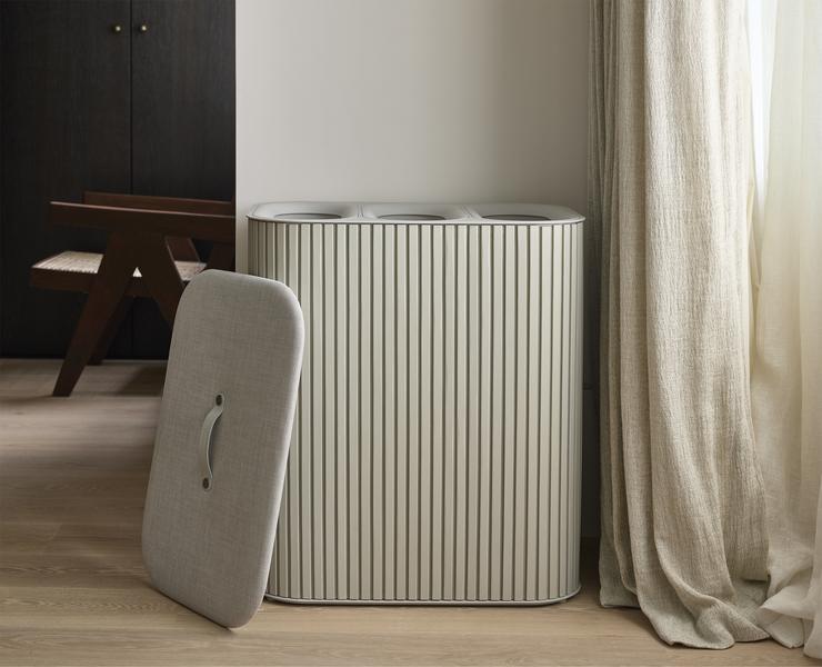 Tota Trio Luxe 90L Laundry Basket (Ecru)
