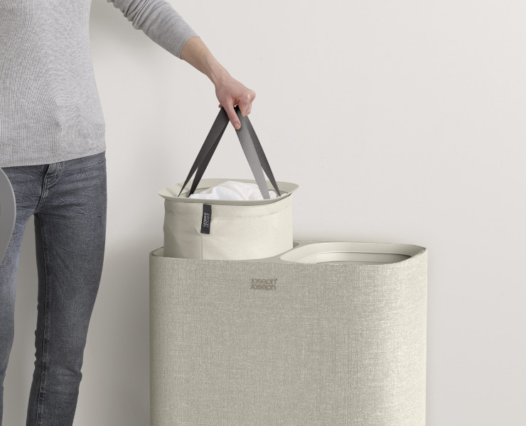 Tota 90L Laundry Separation Basket - Ecru