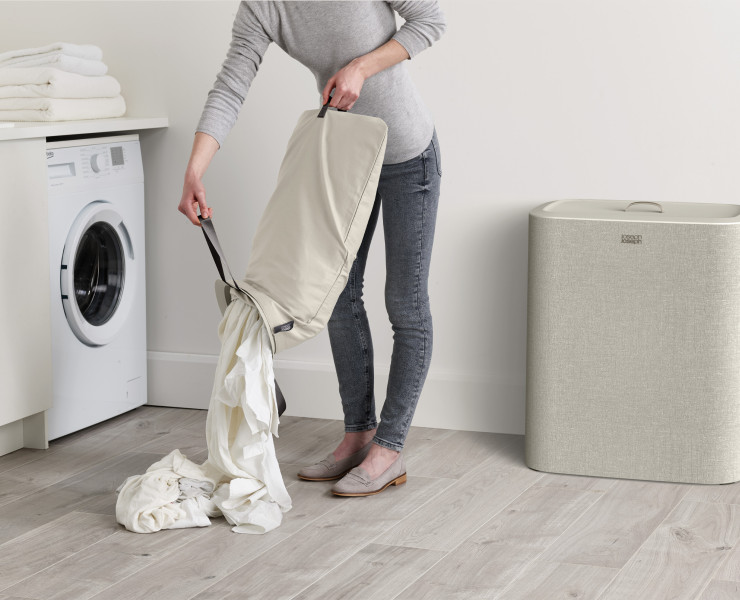 Tota Trio 90L Laundry Separation Basket - Ecru