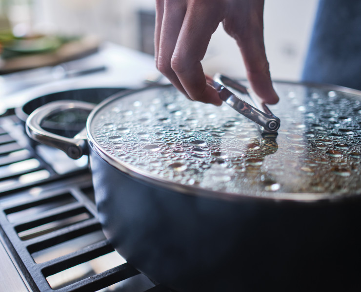 Space 28cm/3.8qt Non-Stick Induction Saute Pan & Lid