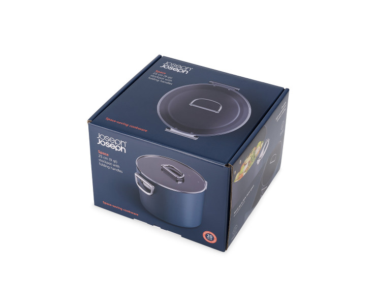 Space 25cm/8.5qt Non-Stick Induction Stock Pot & Lid