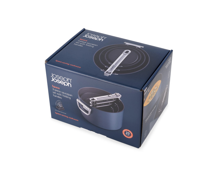 Space 3 Piece Non-Stick Induction Saucepan Set