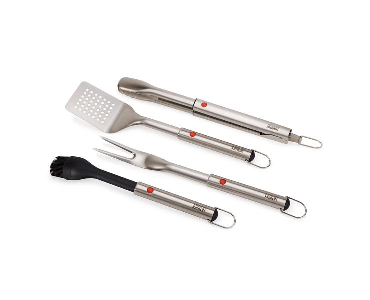 GrillOut 4-piece BBQ utensil set w. case