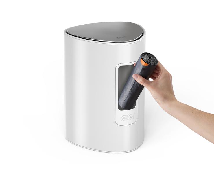 EasyStore 5L Bathroom Bin - Gloss White