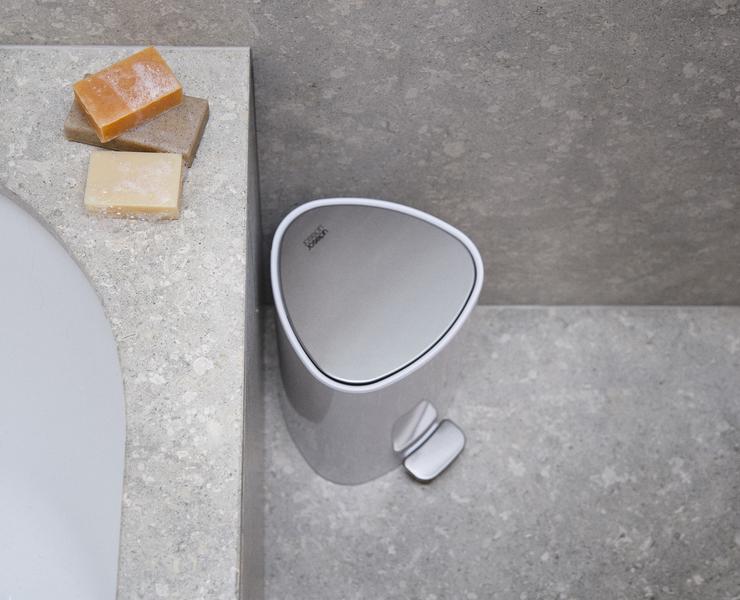 EasyStore 5L Bathroom Bin - Gloss White