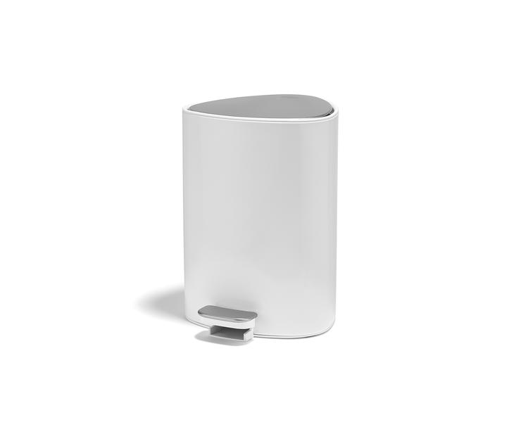EasyStore 5L Bathroom Bin - Gloss White
